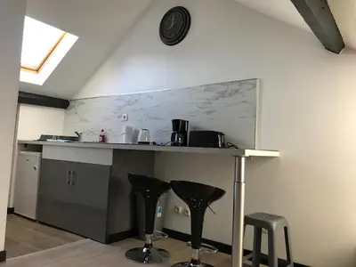 Cuisine ou kitchenette dans l'établissement Luxury Suite Lilas 4