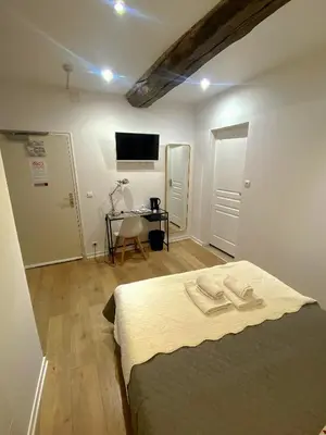 Télévision ou salle de divertissement dans l'établissement Hôtel Le Chambellan