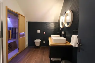 Salle de bains dans l'établissement La chouette d'or