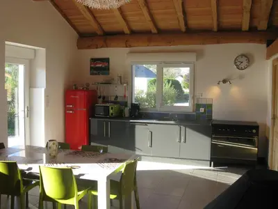 Cuisine ou kitchenette dans l'établissement Gîte chez karine et roland