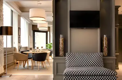 Coin salon dans l'établissement Appartements des Ducs