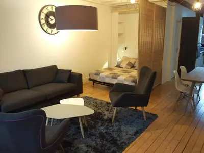 Coin salon dans l'établissement Loft Zola