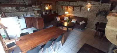Coin salon dans l'établissement Maison du Moulin Galuzot