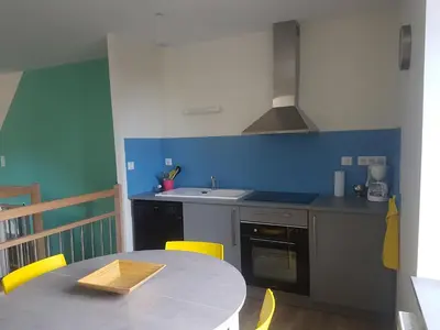 Cuisine ou kitchenette dans l'établissement Gite Saint Nicolas