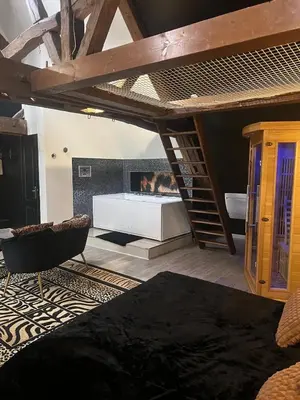 Coin salon dans l'établissement Eden spa appartement d’exception