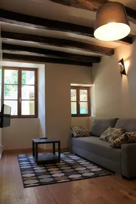 Coin salon dans l'établissement gîte 