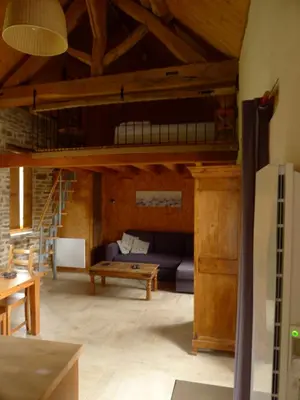 Coin salon dans l'établissement gîte de la Cabotte