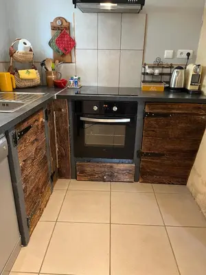 Cuisine ou kitchenette dans l'établissement Gîte de la Pisserotte
