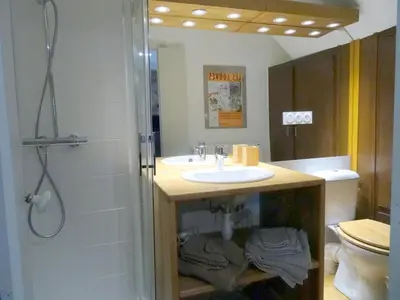 Salle de bains dans l'établissement La Maison de Pierre