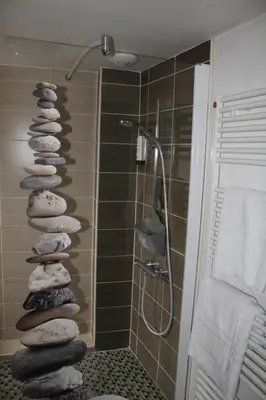 Salle de bains dans l'établissement Relais de Bèze