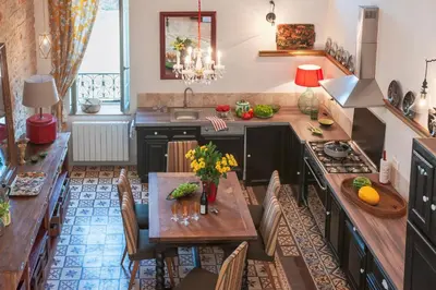 Cuisine ou kitchenette dans l'établissement Chai du Chateau de Morteuil