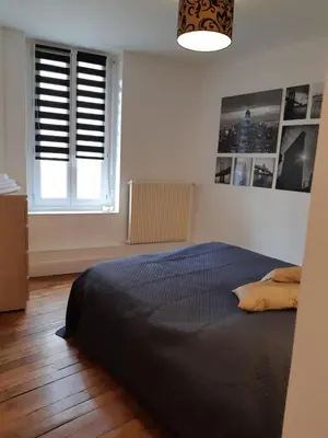 Un ou plusieurs lits dans un hébergement de l'établissement Cosy T2 38m2 - Centre-Ville Dijon- Gare/Darcy