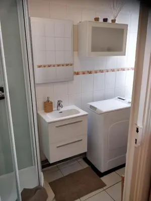 Salle de bains dans l'établissement Cosy T2 38m2 - Centre-Ville Dijon- Gare/Darcy