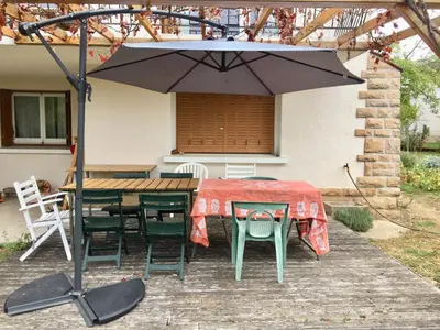Terrasse ou espace extérieur de l'établissement Chambre avec vue sur jardin