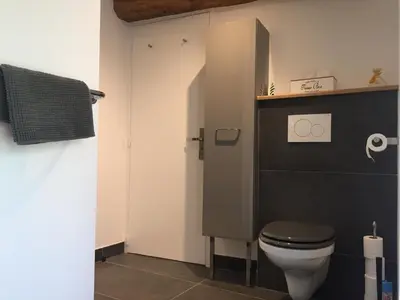 Salle de bains dans l'établissement Gîte des Charmilles /La Maison des Gardes