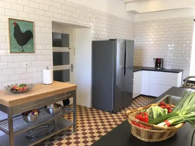 Cuisine ou kitchenette dans l'établissement Château du Pommoy