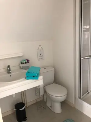 Salle de bains dans l'établissement Chateau Saint Claude an der Saone