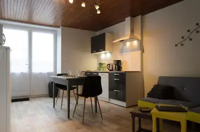 Cuisine ou kitchenette dans l'établissement L'Orée des Lacs (Appartement n°3)