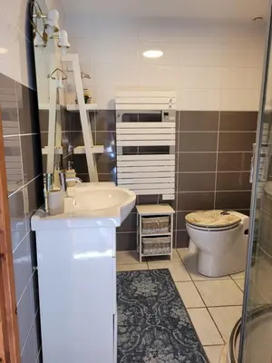 Salle de bains dans l'établissement Gîte Le Four à Pain, 2 chambres, 2km du centre de Dole,