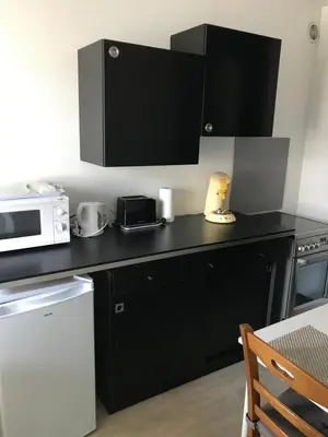 Cuisine ou kitchenette dans l'établissement Le Villeneuve