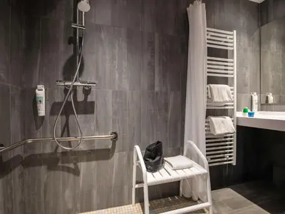 Salle de bains dans l'établissement ibis Nuits Saint Georges