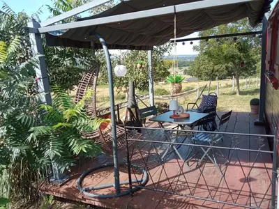 Jardin de l'établissement La roulotte d'Elicie