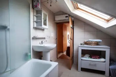 Salle de bains dans l'établissement Gite de Fragny