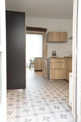 Cuisine ou kitchenette dans l'établissement Aubertine