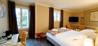 Télévision ou salle de divertissement dans l'établissement Demeures & Châteaux - Hôtel Greuze & Spa Tournus