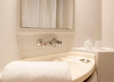 Salle de bains dans l'établissement Première Classe Dijon Nord - Zénith