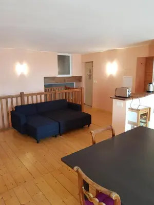 Cuisine ou kitchenette dans l'établissement Gîte Micha