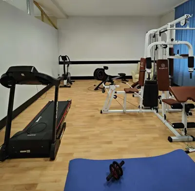 Salle ou équipements de sports de l'établissement Hôtel Terminus - Pizzeria Pizz'a gogo - salle de sport - face à la gare