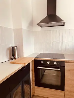 Cuisine ou kitchenette dans l'établissement Logement B / Clos des Saunières