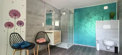 Salle de bains dans l'établissement Le domaine du Parc Thermal