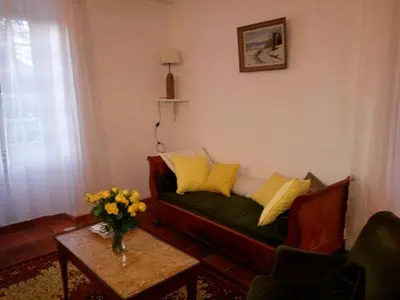 Coin salon dans l'établissement Maison de caractere