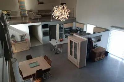 Cuisine ou kitchenette dans l'établissement Gîte des Vernizeaux
