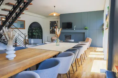 Cuisine ou kitchenette dans l'établissement Gîte La Grenadine