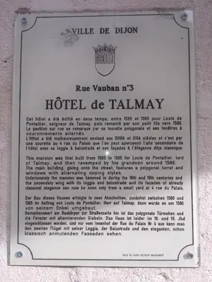 Certificat, récompense, panneau ou autre document affiché dans l'établissement Le Palais