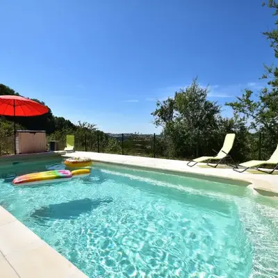 Burgundy Poolside Getaway