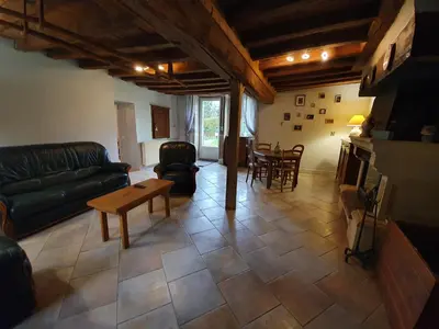 Coin salon dans l'établissement le coq du morvan