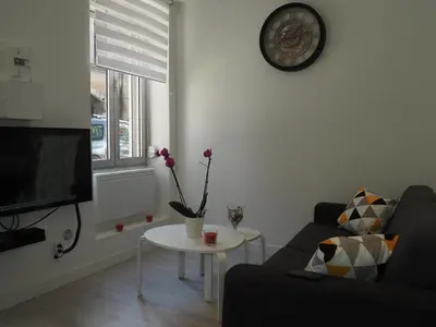 Télévision ou salle de divertissement dans l'établissement Le Millotet - Agréable studio à 2 mn Dijon Gare