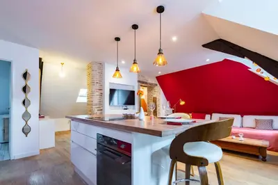 Cuisine ou kitchenette dans l'établissement Pasteur Numéro 5