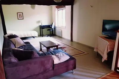 Télévision ou salle de divertissement dans l'établissement Gîte cosy 2 à 5 personnes