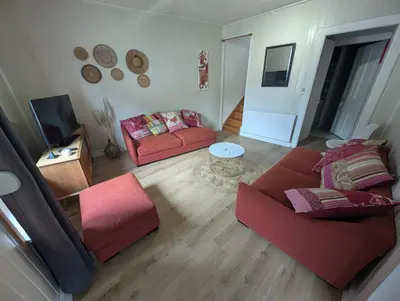 Coin salon dans l'établissement Charmant duplex 100m2