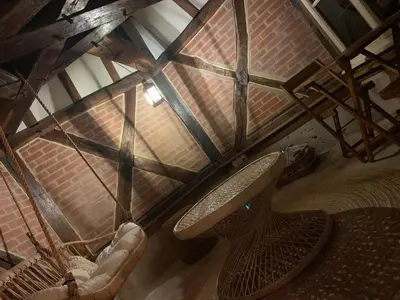 Coin salon dans l'établissement Appartement classé 