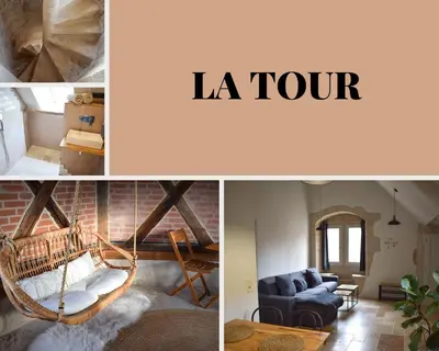 Coin salon dans l'établissement Appartement classé 