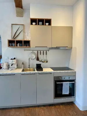 Cuisine ou kitchenette dans l'établissement Le Cocand