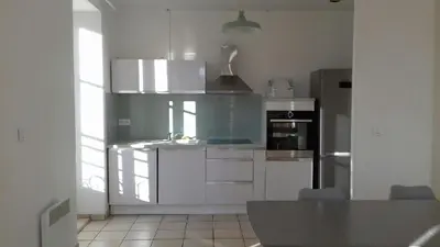Cuisine ou kitchenette dans l'établissement Le Relais des Négociants