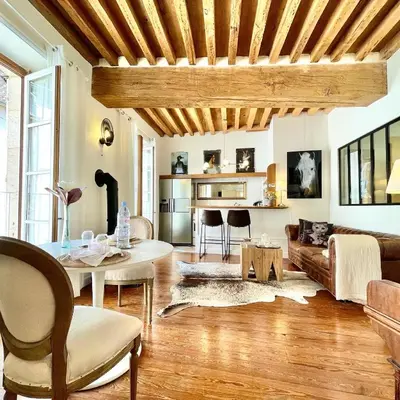 Coin salon dans l'établissement Grand Cru, Appartement au Centre Médiéval de Beaune