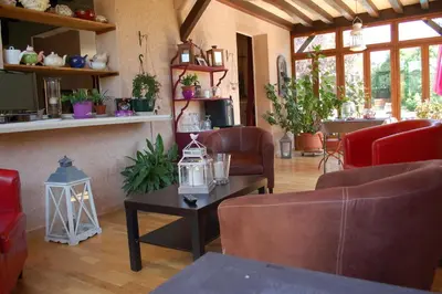Coin salon dans l'établissement Le Clos des Meix